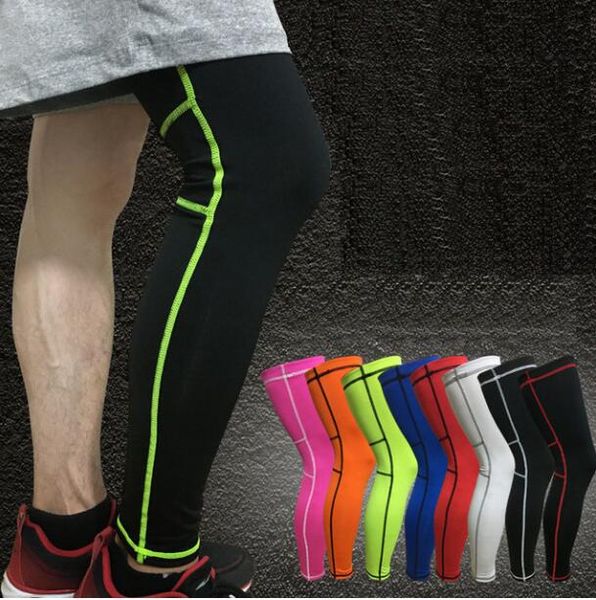 

wholesale- 1 pair super elastic lycra basketball leg warmers calf thigh compression sleeves knee brace soccer volleyball cycling