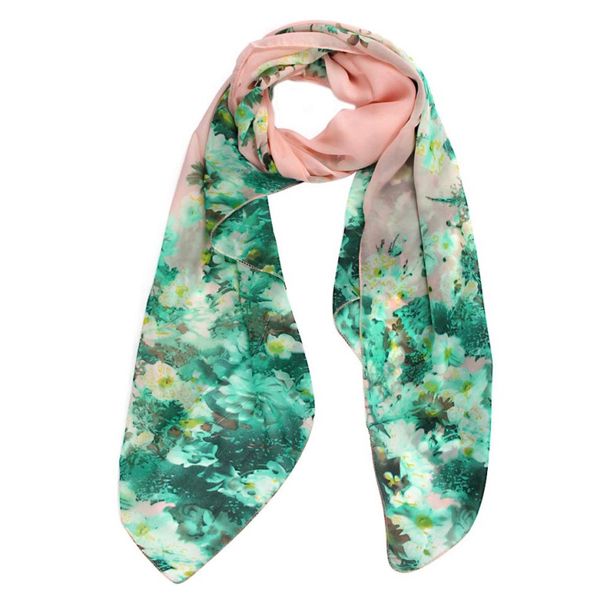 

wholesale-amazin 150cmx70cm winter spring summer flower print women's shawls and scarves female chiffon scarf new, Blue;gray