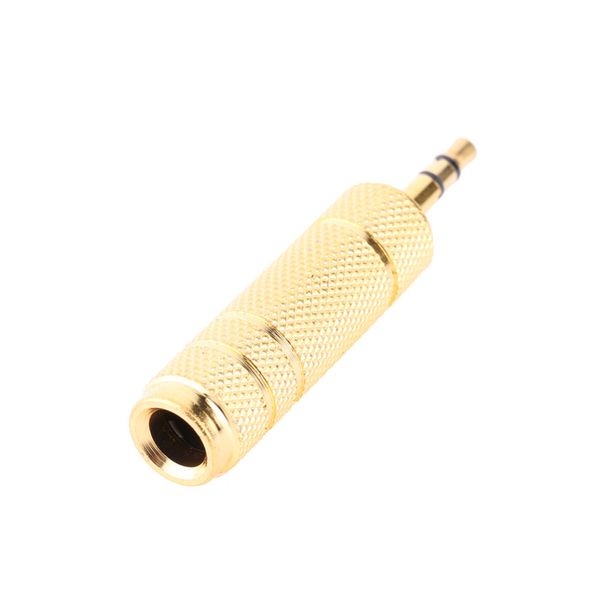 Freeshipping 20 pçs / lote Banhado A Ouro De Metal 3.5mm Macho Para 6.5mm Fêmea Fone De Ouvido Fone De Ouvido Adaptador de Áudio Estéreo Plug Converter Fone De Ouvido Jack