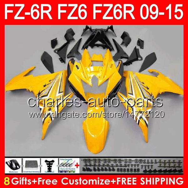 

8gifts gloss yellow for yamaha fz6r 09 10 11 12 13 14 15 fz6n fz6 89no104 fz-6r fz 6r 2009 2010 2011 2012 2013 2014 2015 black fairing