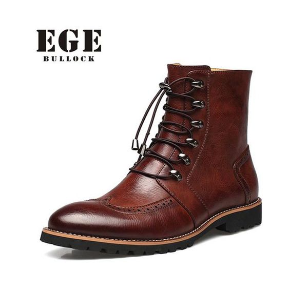 

wholesale-new arrival fashion bullock shoes,handmade super warm genuine leather winter boots men,casual british style snow boots for men, Black