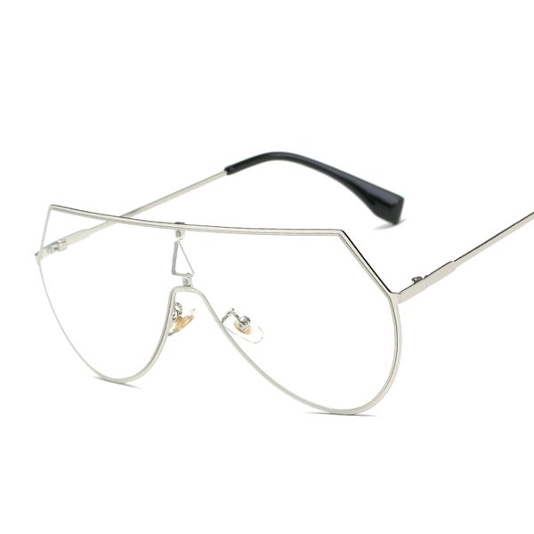 

wholesale- fashion oversized women oval eyeglass brand designer frames print frame men big eyeglasses frames optical frame, Silver