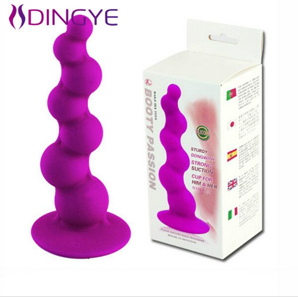 Pretty Love Baile Silicone Grande Ventosa anale Giocattoli anali Butt Plug Prodotto del sesso Dildo per uomo Donna Bi-014158