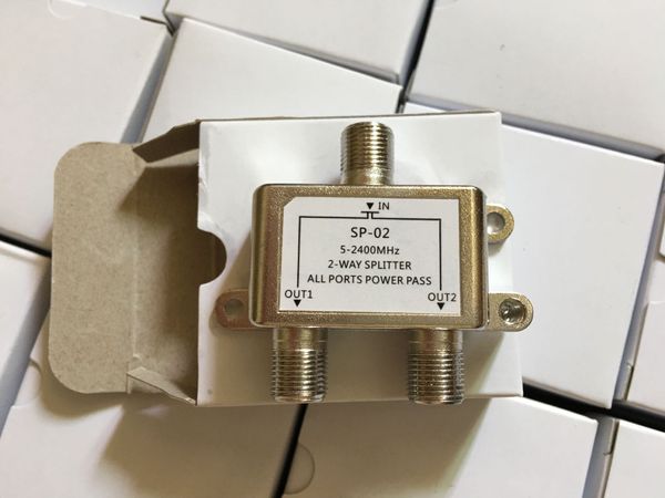 200 Stück / Menge Virgin Media Splitter Box Micro 2-Wege-Koax-F-Stecker weiblich Digital-TV-Satelliten-Sky-Kabel