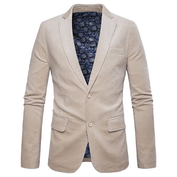 

Blazer мужчины 2017 осень новый стиль мужской Вельвет блейзер Slim Fit мужская Blazer куртка