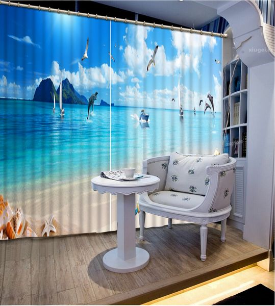 

customize size modern curtains for living room blue sky custom curtain
