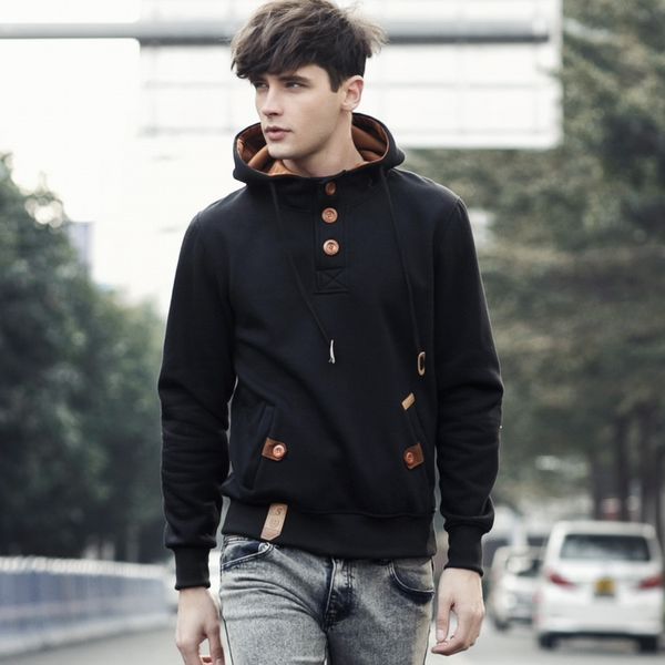 

wholesale- 2016 hoodies men hoody sweatshirts fashion stylish hoodies men cotton hooded casual hoodie 622, Black