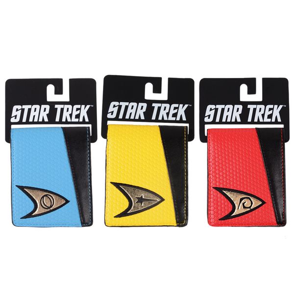 

оптово star trek bi-fold wallet с биркой синий желтый красный, Red;black
