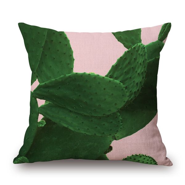 Capa de almofada de plantas tropicais folhagem verde fronha para sofá sofá cactus almofada folhas de palmeira cojines decoração de casa227r