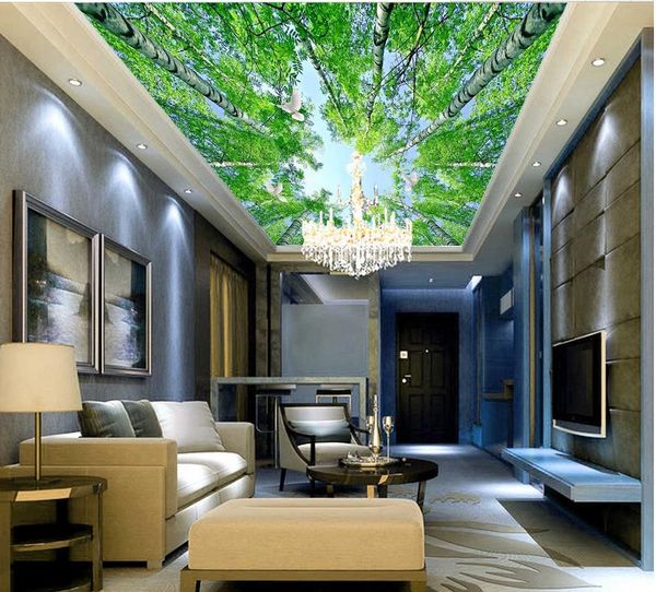 

classic 3d european style new custom 3d beautiful forest green curtains mural