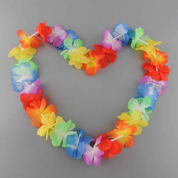

wholesale-easy carried comfortable 10 pcs artificial hawaii tropical hula grass dance flower necklace garlands