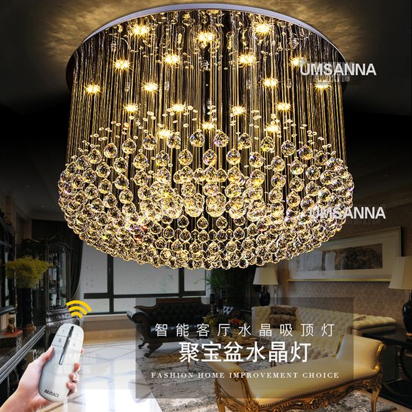 

led crystal chandeliers american luxurious chandelier lights fixture 3 light colors dimming hanging pendant lamps l home indoor lighting