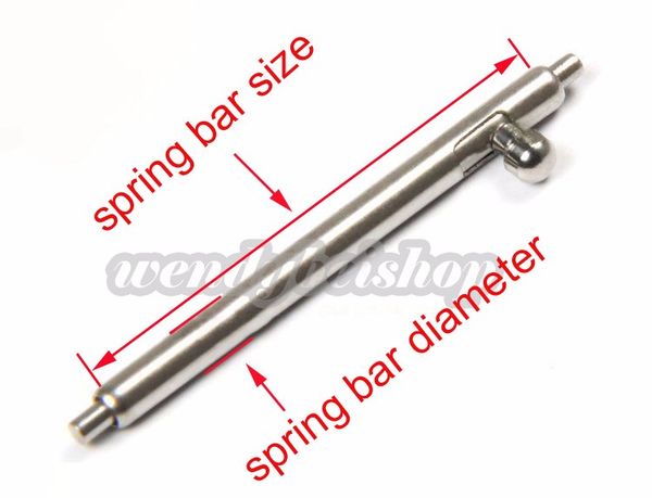 

wholesale-18mm 20mm 22mm 24mm(1.5mm diameter) 1pc wholesale hq quick release stainless steel watch band single switch spring bar, Black;brown