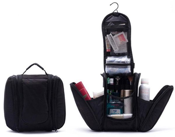 

2015 black new orgarnizer shaving men's travel bags deluxe large hanging hook travel toiletry kit bag
