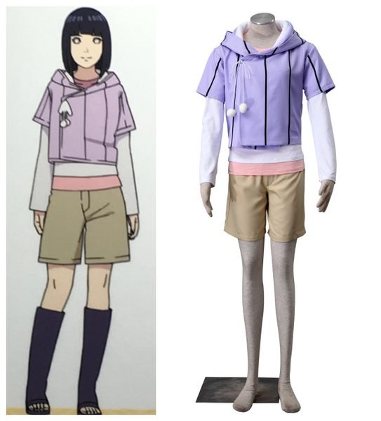 

naruto hyuga hinata cosplay costume, Black