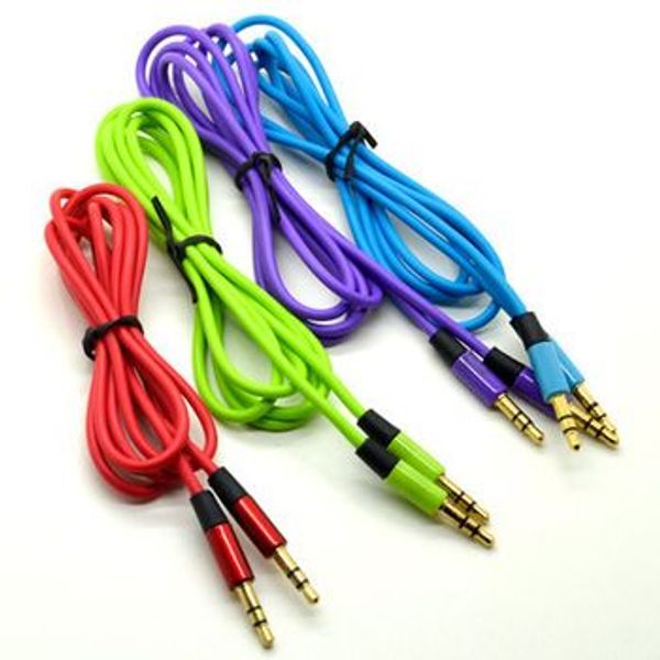 

3.5mm audio cable cord car aux extension cable 120cm for mp3 for phone colorful in stock 300pcs/lot