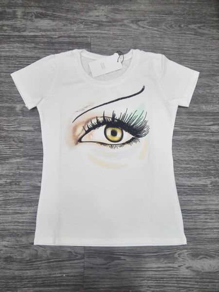 

new eyes printed t-shirt drilling mxcfw, Black