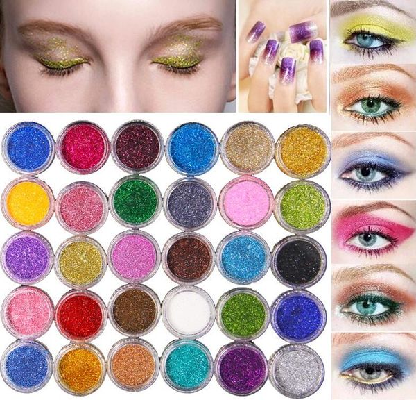 

2017 glitter eyeshadow powder pigment glitter mineral spangle eyeshadow makeup cosmetic set long-lasting 60 colors dhl ing