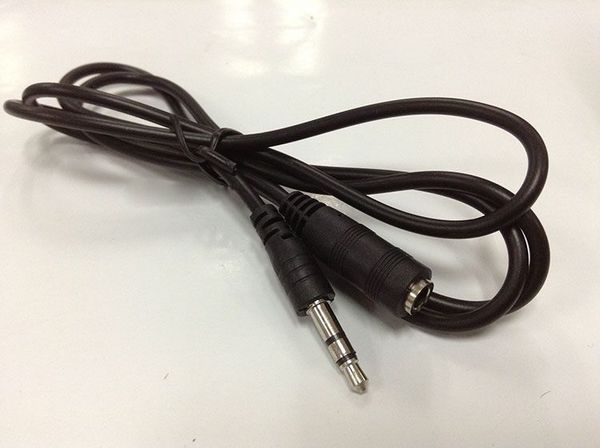 

wholesales black 1.1m stereo audio extension cable 3.5mm male to female 500pcs/lot