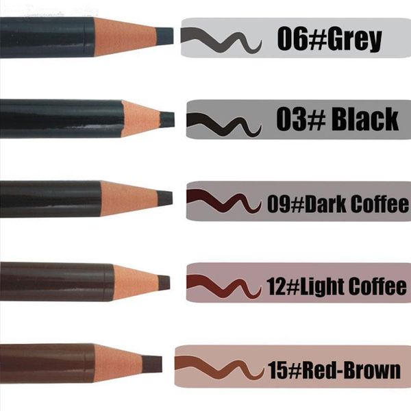 

wholesale-5 colors 1818 long lasting eyebrow pencil waterproof eye brow pen makeup tool dark/light coffee black grey red-brown