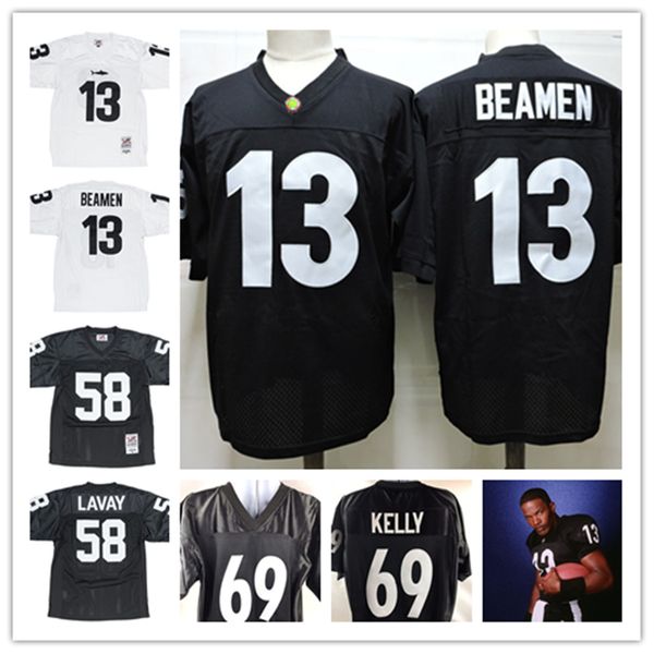 

Mens The Any Given Sunday Movie WILLIE BEAMEN Football Jerseys Stitched 58 Luther Shark Lavay 69 Madman Kelly Any Given Sunday Jersey S-3XL