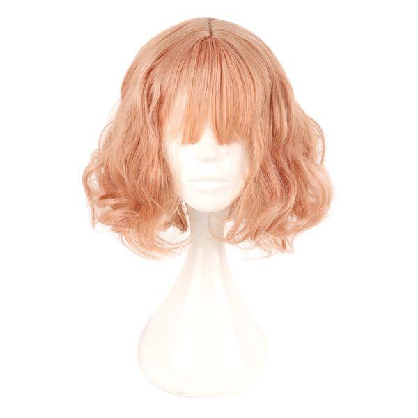

mcoser japan and south korea wig air bang paragraph with daily harajuku pink gold cosplay wig 100 % high temperature fiber, Black