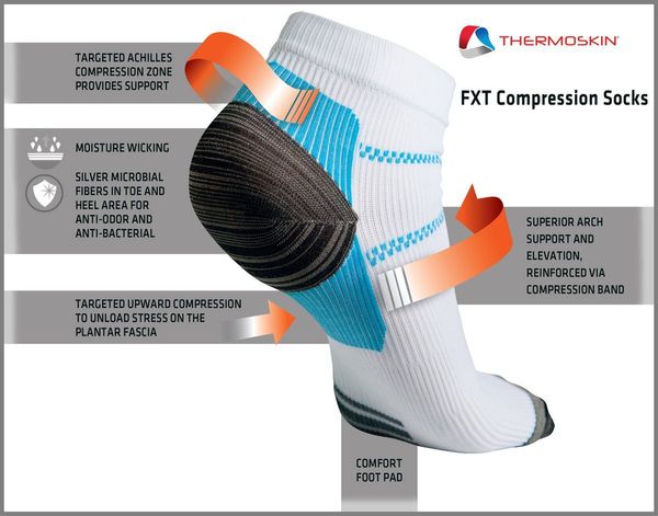 New Fashion Veins Socks Calzini a compressione con gli speroni per il dolore all'arco della fascite plantare