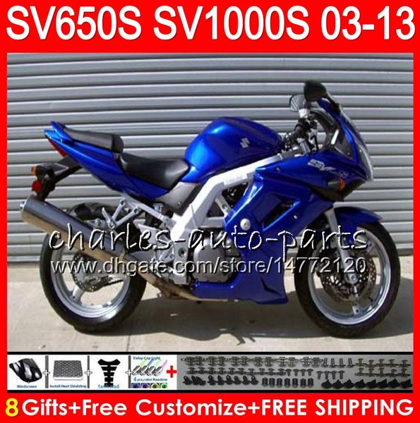 

8Gifts для SUZUKI SV1000S SV650S 03 04 05 06 07 08 23NO29 синий черный SV1000 S SV650 S SV 1000S 650S 2003 2004 2005 2006 2007 2008 Обтекание