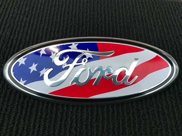 

new 2004 - 2014 ford f-150 usa flag front grille or rear tailgate 9 inch emblem