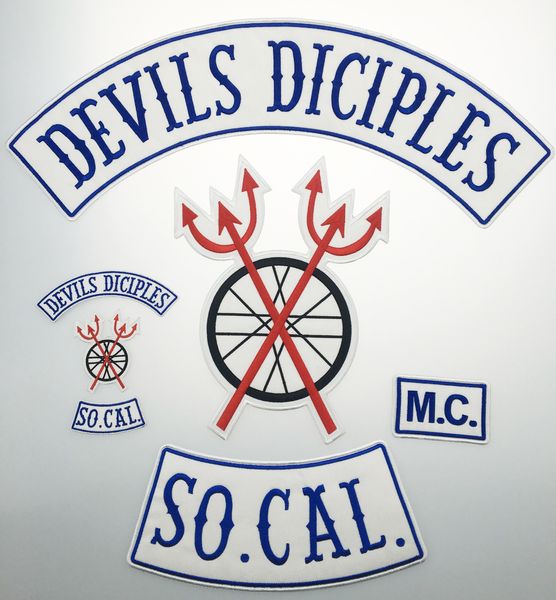 

Full BACK LARGE SIZE DEVILS SICIPLES SETS Motorcycle Biker Patch IRON ON SEW ON JACKET VEST 18" PATCH FREE SHIPPING