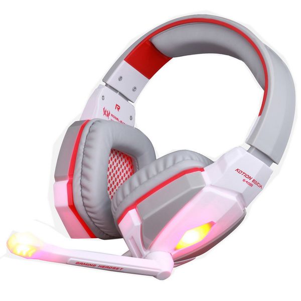 Kotion Каждый G4000 Stereo Gaming Headphone Wearset Ушесута повязки с микрофоном с микрофоном для управления громкостью для PC Game DHL бесплатно