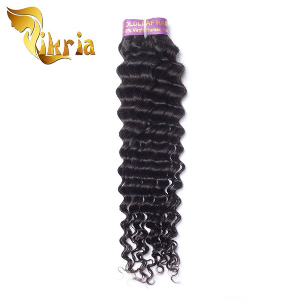 

deep wave 4 pcs human hair wefts 100% virgin human hair natural black color double machine weft weaving