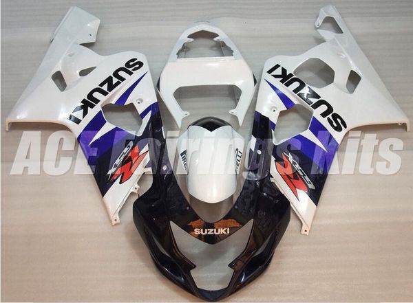 

new abs motorcycle fairing kits 100% fit for suzuki gsxr600 gsxr750 2004 2005 r600 r750 04 05 k4 bodywork set nice white and blue black
