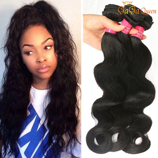 

3 пучки перуанский девы волос связки объемная волна перуанский девы человеческих волос расширения дешевые 8a перуанский волос объемная волна, Black