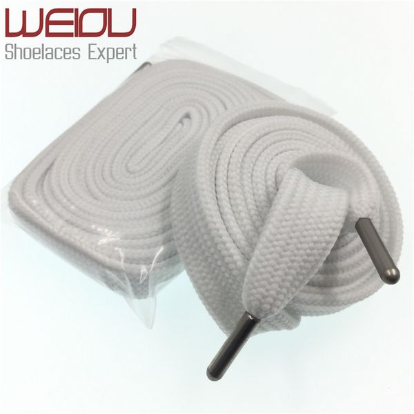 

weiou fashion new sneaker coloured trainer laces crazy athletic fat white designer flat shoelaces wide boot laces strings 120cm, White;pink