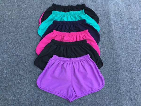 

wholesale- women ladies shorts women fitness sport shorts women's candy color cool women sport short fitness running shorts fast ship, Black;blue