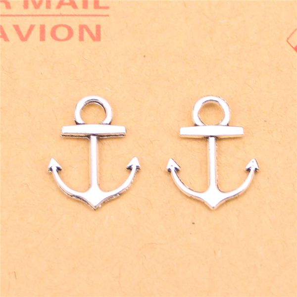 

160pcs Tibetan Silver Plated anchor sea Charms Pendants for Jewelry Making DIY Handmade Craft 19*15mm