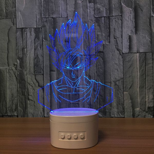 

3D Гоку светодиодные лампы динамик 5 RGB огни Bluetooth динамик TF карты Оптовая Dropshipping
