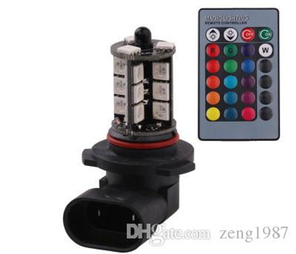 

H1 H3 H4 9005 9006 H7 H8 / H11 880 881 27led пульт дистанционного управления красочные противотуман