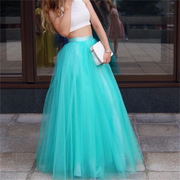 

long ready to wear tutu skirts a line pleats fromal women skirts puffy skirt bridesmaid gowns ing, Black