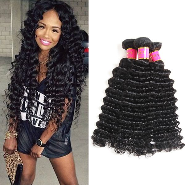 10a Grade Brazilian Virgin Hair 3 Bundles Deep Wave Human Hair