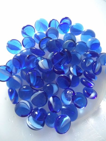 Blue White Color Flat Glass Beads Cat S Eye Wall Stickers Home