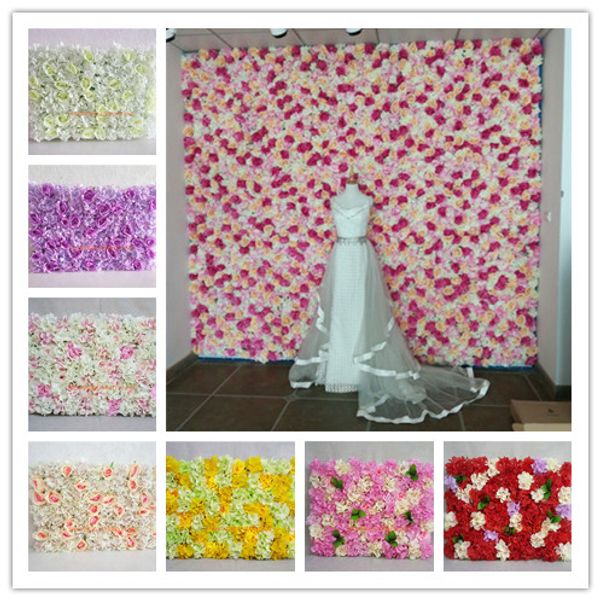 

artificial rose hydrangea peony mix silk flowers wall for banquet decorative wedding dance costume backdrop flower wall 1-18