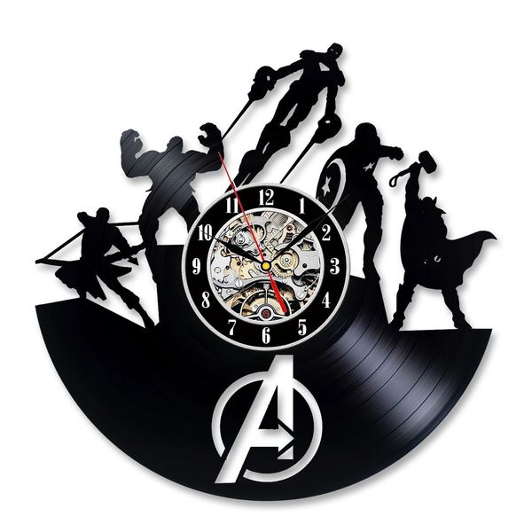 

Cool Vinyl Record Wall Clock Christmas Gift for Avengers Fans