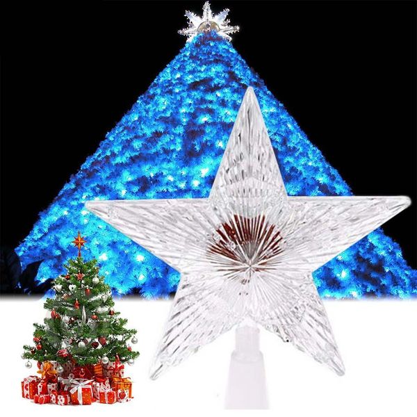 Wholesale Colorful Changing Xmas Christmas Tree Topper Star Light