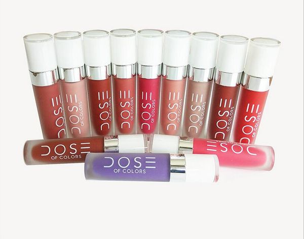 

DOSE OF COLORS Liquid Lipstick Matte make up Lipstick Bare With Me Brand Long Lasting