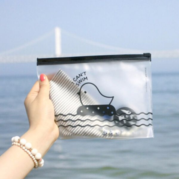 

wholesale- kawaii clear chicken cosmetics bags travel make up bag organizer maleta de maquiagem makeup bag women's travel storage bags
