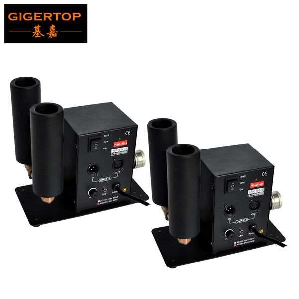 

TIPTOP Stage Light 2XLOT Mini Size Co2 Cryo Jet with Double Side Jet Nozzle DMX512/Hand Control 2 Channels Co2 Fog Cooling System AC90V-240V