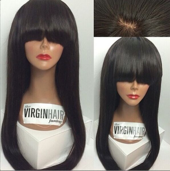 

парик шнурка переднего 130density 8 необработанный бразильский человеческих волоса glueless полных париков шнурка с ребенком волос natural h, Black;brown