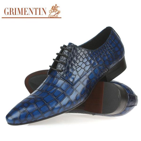 

2017 fashion luxury genuine leather mens dress shoes sales blue crocodile male shoes men for business office wedding, Black